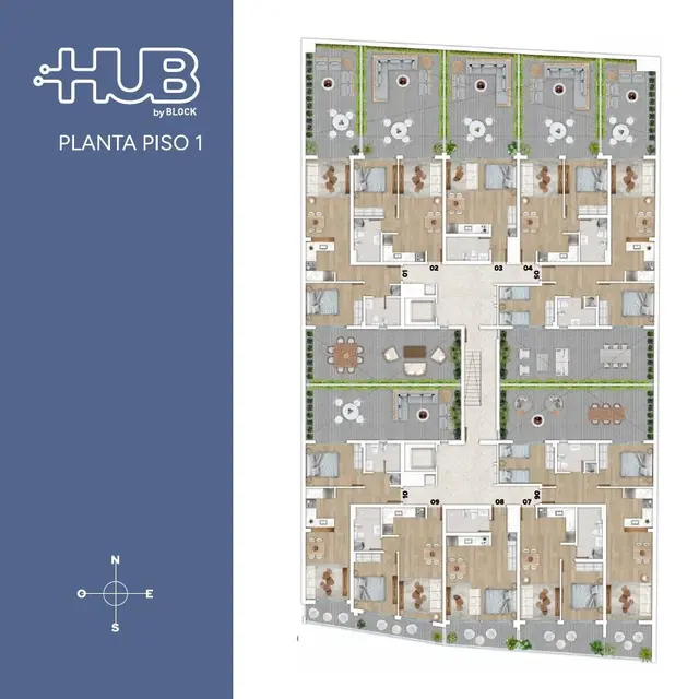 Planta 3 — Hub