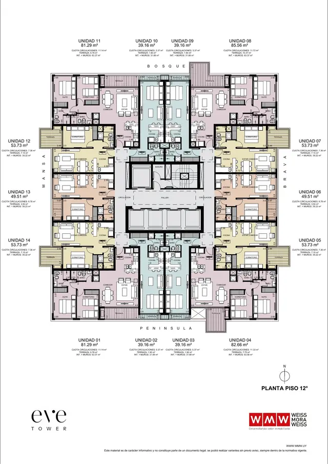 Floor plan 14 — EVE Tower