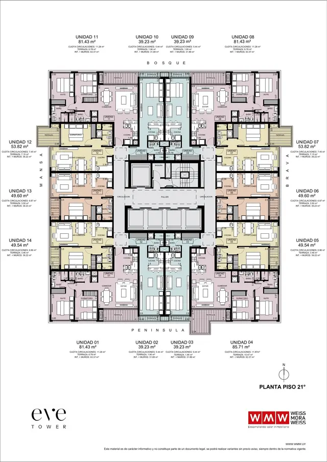 Floor plan 23 — EVE Tower